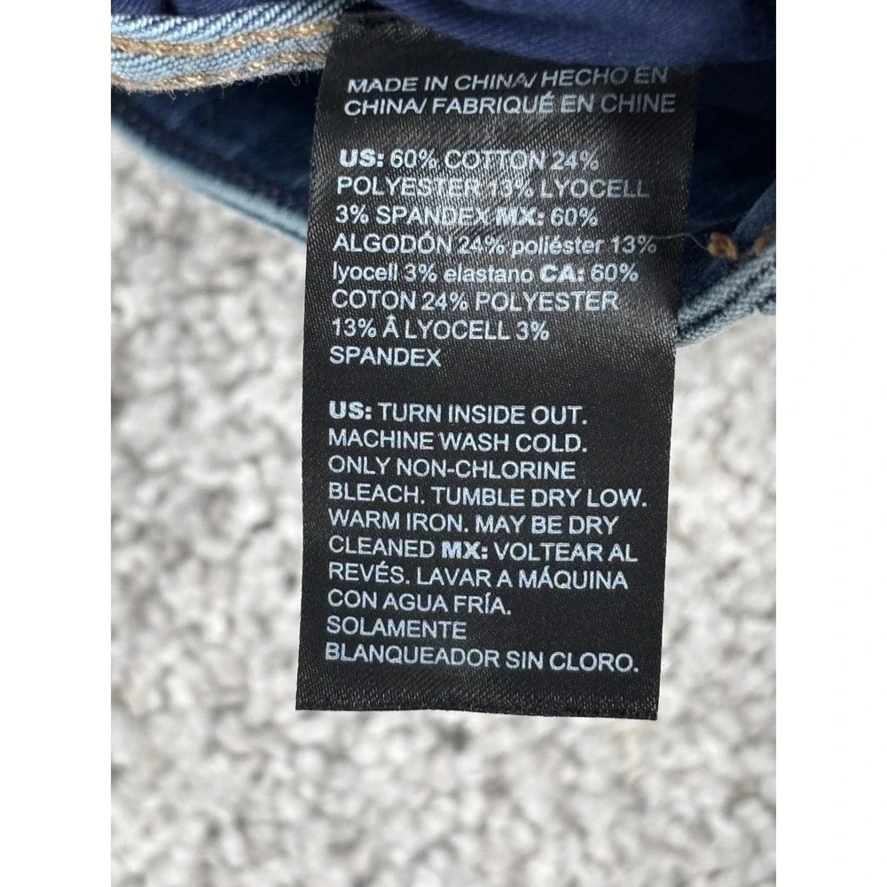 White House Black Market The Slim Crop High Rise Beaded‎ Hem Jeans Blue Womens 2